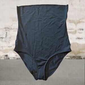Aerie Black Nylon Tummy Control Bodysuit Shapewear Underwear Panties S NWT